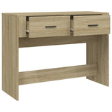Console Table Sonoma Oak 100x39x75 cm Engineered Wood - Close-Up Angle