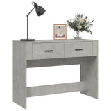 Console Table Concrete Grey 100x39x75 cm Engineered Wood - Top-Down View