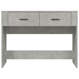 Console Table Concrete Grey 100x39x75 cm Engineered Wood - Rear View
