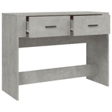 Console Table Concrete Grey 100x39x75 cm Engineered Wood - Close-Up Angle