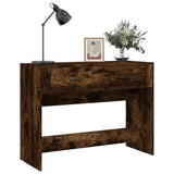 Console Table Smoked Oak 100x39x75 cm Engineered Wood - Top-Down View
