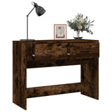 Console Table Smoked Oak 100x39x75 cm Engineered Wood - 45-Degree Angle