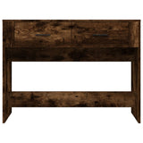 Console Table Smoked Oak 100x39x75 cm Engineered Wood - Rear View