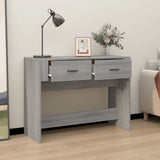 Console Table Grey Sonoma 100x39x75 cm Engineered Wood - Side View