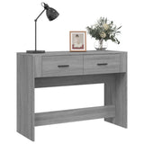 Console Table Grey Sonoma 100x39x75 cm Engineered Wood - Top-Down View
