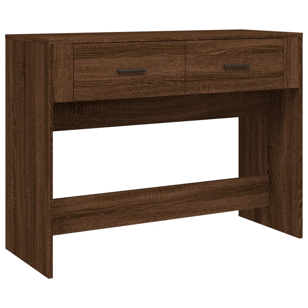 Console Table Brown Oak 100x39x75 cm Engineered Wood