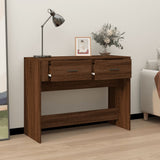 Console Table Brown Oak 100x39x75 cm Engineered Wood