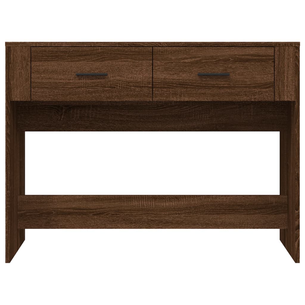 Console Table Brown Oak 100x39x75 cm Engineered Wood