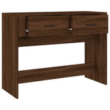 Console Table Brown Oak 100x39x75 cm Engineered Wood