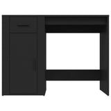 Desk Black 100x49x75 cm Engineered Wood - Rear View