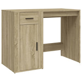 Desk Sonoma Oak 100x49x75 cm Engineered Wood - Front View