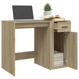 Desk Sonoma Oak 100x49x75 cm Engineered Wood - 45-Degree Angle