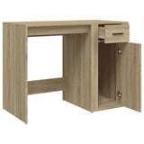 Desk Sonoma Oak 100x49x75 cm Engineered Wood - Close-Up Angle