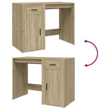 Desk Sonoma Oak 100x49x75 cm Engineered Wood - Extra Image