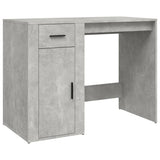 Desk Concrete Grey 100x49x75 cm Engineered Wood - Front View