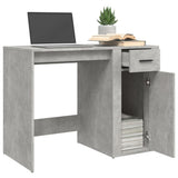 Desk Concrete Grey 100x49x75 cm Engineered Wood - 45-Degree Angle