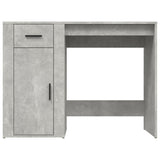 Desk Concrete Grey 100x49x75 cm Engineered Wood - Rear View