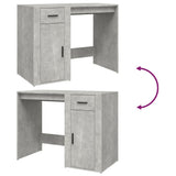 Desk Concrete Grey 100x49x75 cm Engineered Wood - Extra Image