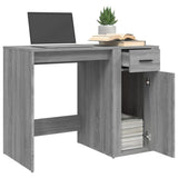 Desk Grey Sonoma 100x49x75 cm Engineered Wood - 45-Degree Angle