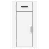 Desk Cabinet White 40x49x75 cm Engineered Wood - Rear View
