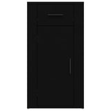 Desk Cabinet Black 40x49x75 cm Engineered Wood - Rear View