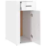 Desk Cabinet High Gloss White 40x49x75 cm Engineered Wood - Close-Up Angle