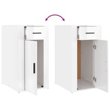 Desk Cabinet High Gloss White 40x49x75 cm Engineered Wood - Extra Image