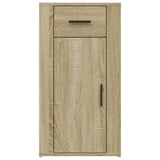 Desk Cabinet Sonoma Oak 40x49x75 cm Engineered Wood - Rear View