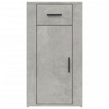 Desk Cabinet Concrete Grey 40x49x75 cm Engineered Wood - Rear View