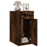 Desk Cabinet Smoked Oak 40x49x75 cm Engineered Wood - 45-Degree Angle