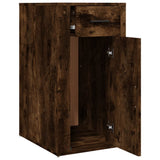 Desk Cabinet Smoked Oak 40x49x75 cm Engineered Wood - Close-Up Angle