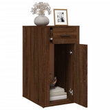 Desk Cabinet Brown Oak 40x49x75 cm Engineered Wood - 45-Degree Angle