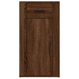 Desk Cabinet Brown Oak 40x49x75 cm Engineered Wood - Rear View