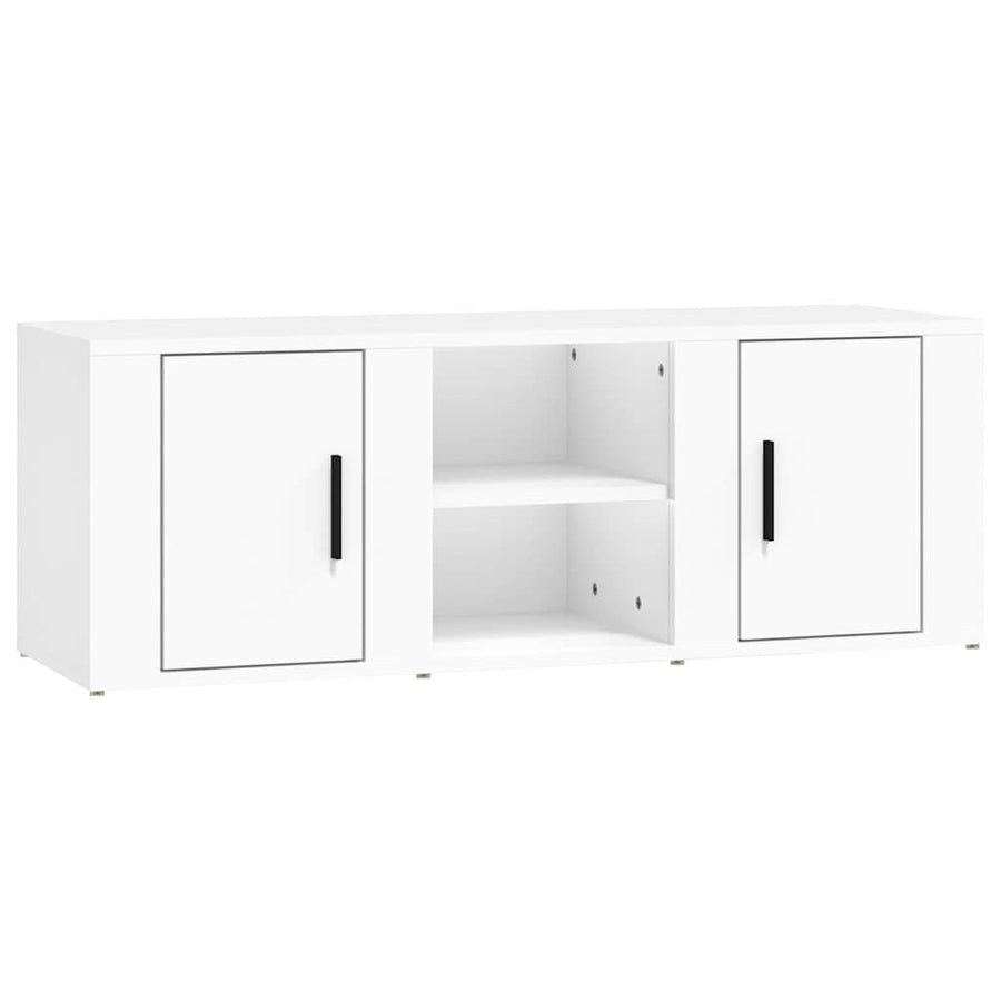 TV Cabinet White 100x31.5x35 cm Engineered Wood