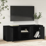TV Cabinet Black 100x31.5x35 cm Engineered Wood - Side View