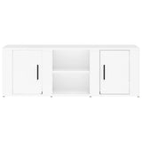 TV Cabinet High Gloss White 100x31.5x35 cm Engineered Wood