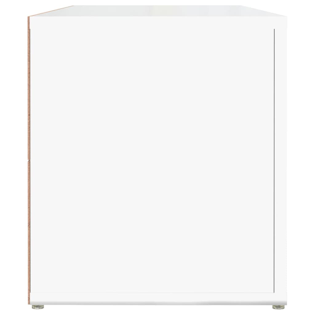 TV Cabinet High Gloss White 100x31.5x35 cm Engineered Wood