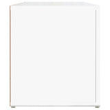 TV Cabinet High Gloss White 100x31.5x35 cm Engineered Wood - Rear View