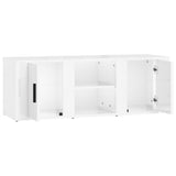 TV Cabinet High Gloss White 100x31.5x35 cm Engineered Wood