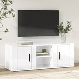 TV Cabinet High Gloss White 100x31.5x35 cm Engineered Wood