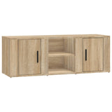 TV Cabinet Sonoma Oak 100x31.5x35 cm Engineered Wood - Front View