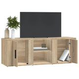 TV Cabinet Sonoma Oak 100x31.5x35 cm Engineered Wood - Top-Down View