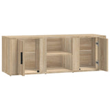 TV Cabinet Sonoma Oak 100x31.5x35 cm Engineered Wood - Close-Up Angle