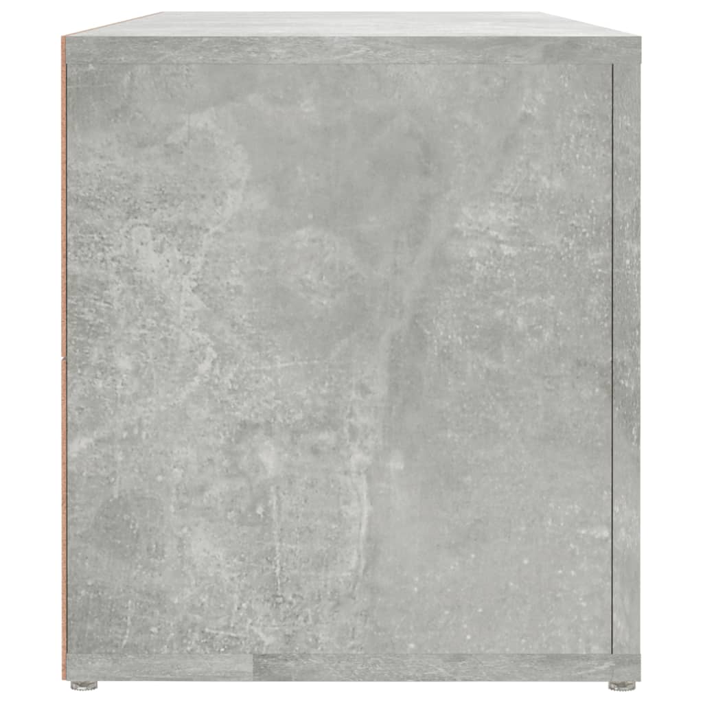 TV Cabinet Concrete Grey 100x31.5x35 cm Engineered Wood