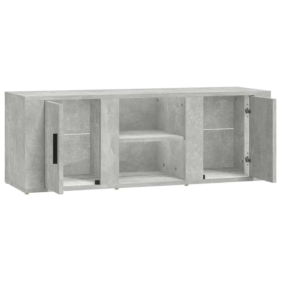 TV Cabinet Concrete Grey 100x31.5x35 cm Engineered Wood