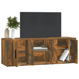 TV Cabinet Smoked Oak 100x31.5x35 cm Engineered Wood - Top-Down View
