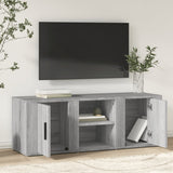 TV Cabinet Grey Sonoma 100x31.5x35 cm Engineered Wood - Side View