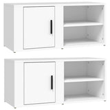 TV Cabinets 2 pcs White 80x31.5x36 cm Engineered Wood - Front View