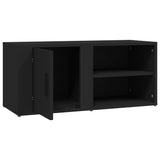 TV Cabinets 2 pcs Black 80x31.5x36 cm Engineered Wood - Low Angle