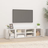TV Cabinets 2 pcs High Gloss White 80x31.5x36 cm Engineered Wood - Side View